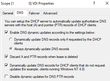 Configurazione DHCP Scope